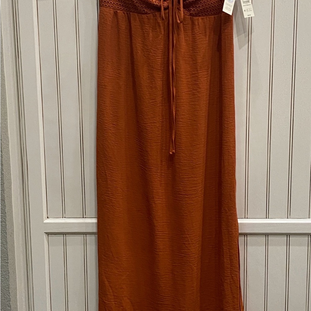 No Boundaries Rust Maxi Skirt